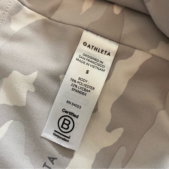 Athleta High Rise Elation Camo 7/8 Tight Leggings Tights in Taupe White sz S - Picture 10 of 13
